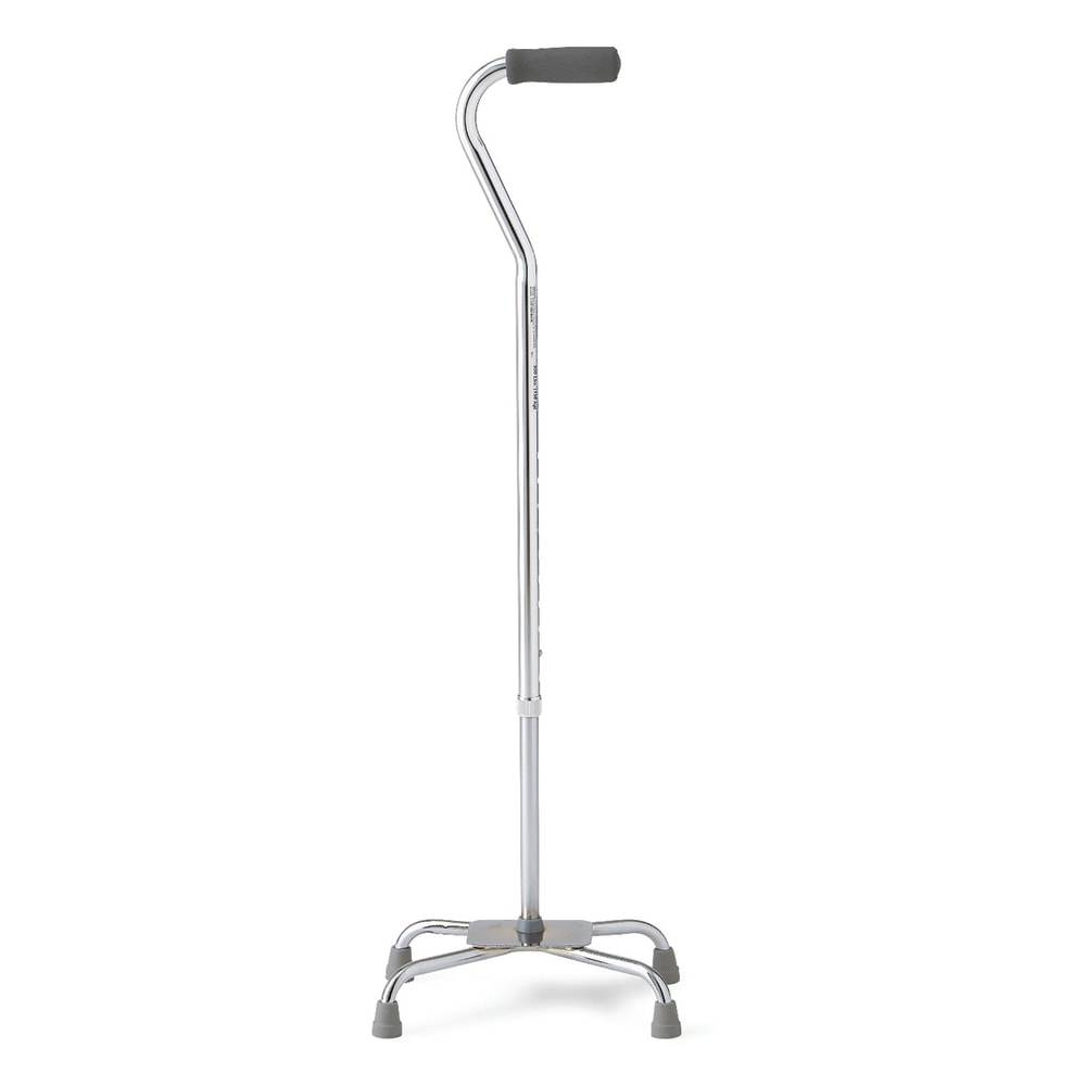 Medline Quad Canes, Large Base, Chrome, Case Of 2