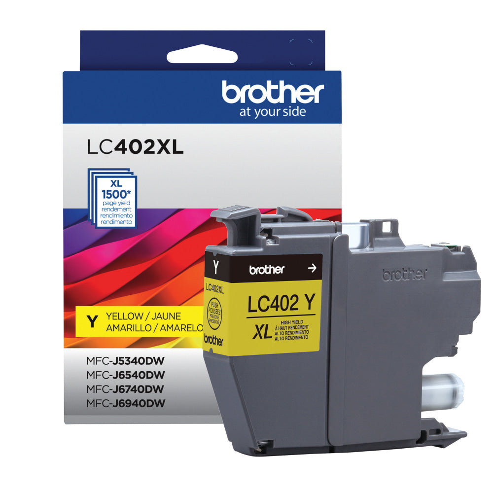 Brother LC402XL Yellow High-Yield Ink Cartridge, LC402XLY