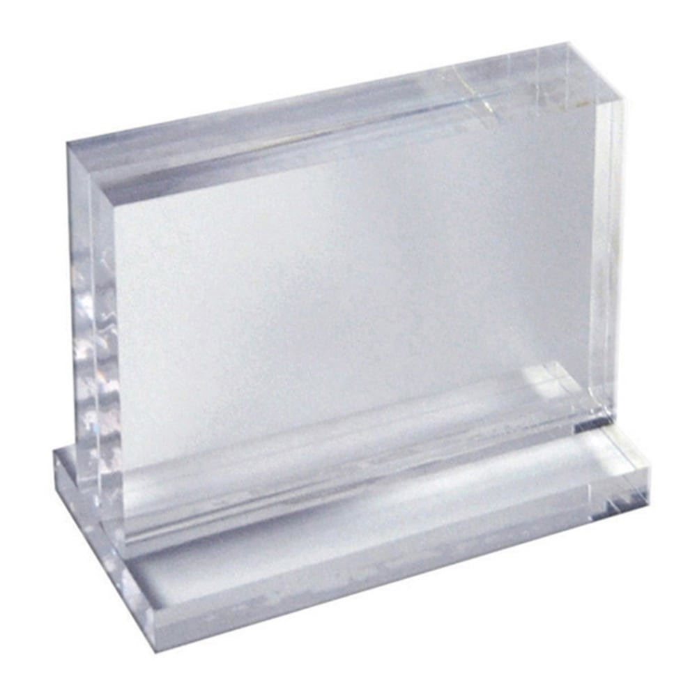 Azar Displays Imperial Acrylic Block Sign Holder, 5inH x 7in x 1-1/2inD, Clear