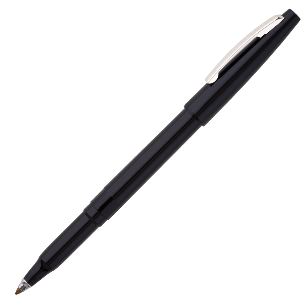 Pentel Rolling Writer Pens, Medium Point, 0.8 mm, Black Barrel, Black Ink, Pack Of 12 Pens