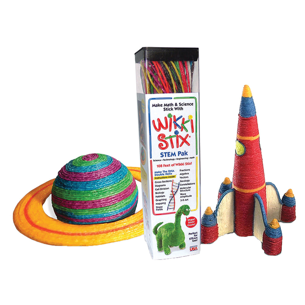 Wikki Stix STEM Pak, Assorted Colors, Pack Of 36 Sticks