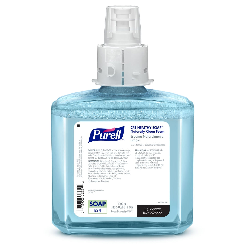 PURELL Brand Naturally Clean HEALTHY SOAP Foam ES4 Refill, Fragrance Free, 40.6 Oz Bottle