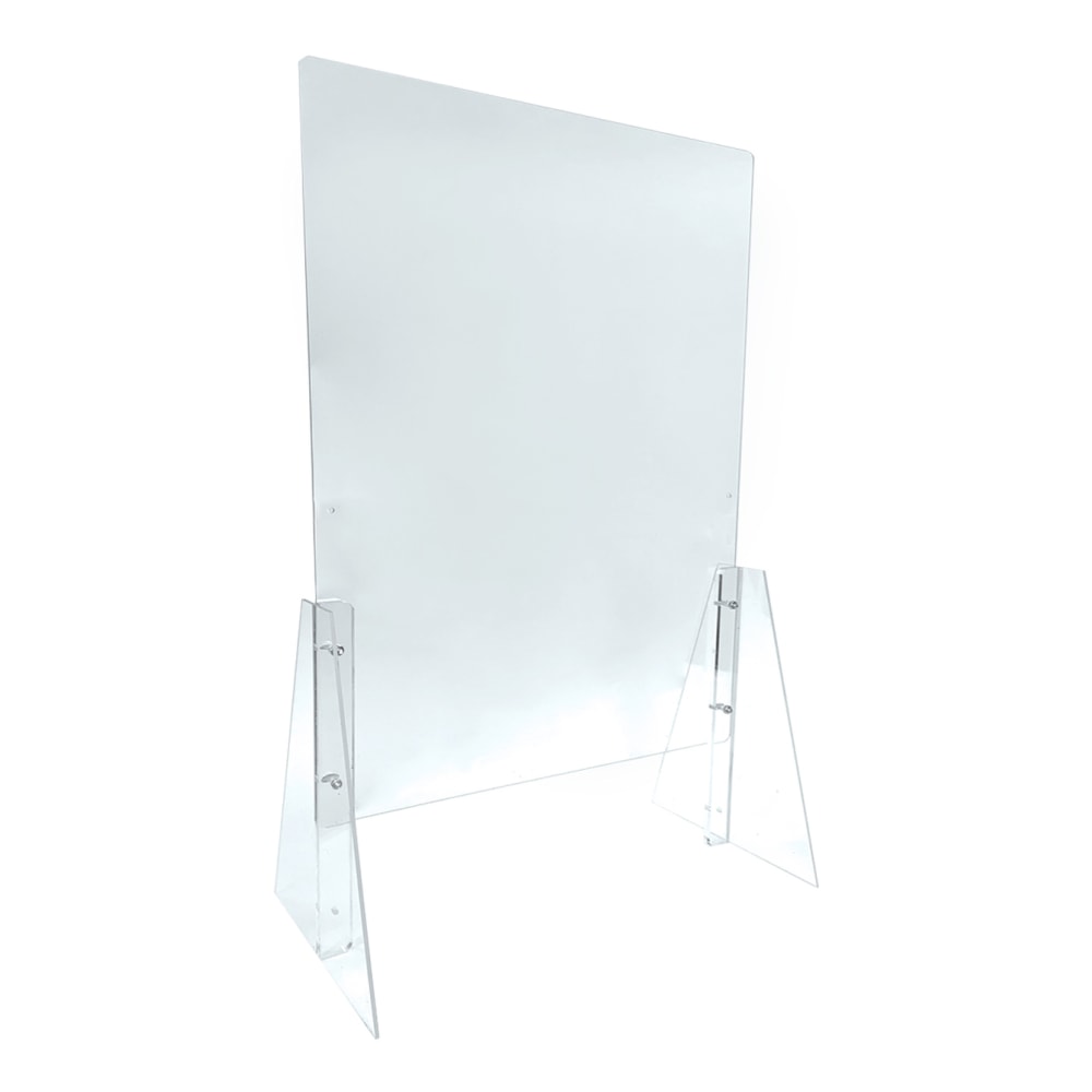 Azar Displays Counter Cashier Shields, 31-1/2inH x 23-1/2inW x 11inD, Clear, Pack Of 2 Shields