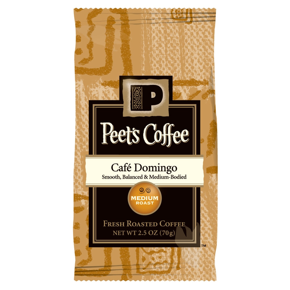 Peets Coffee & Tea Single-Serve Coffee Packets, Cafe Domingo Coffee, Carton Of 18