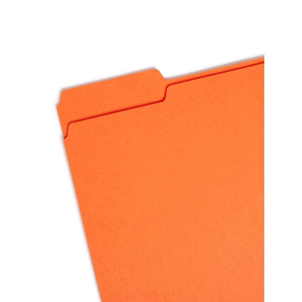 Smead Color File Folders, Letter Size, 1/3 Cut, Orange, Box Of 100