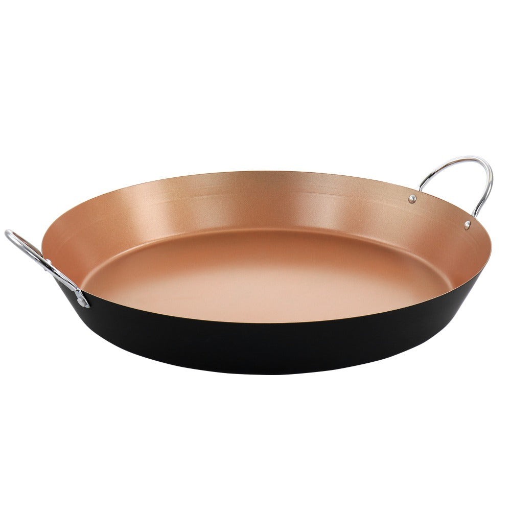 Oster Stonefire Carbon Steel Non-Stick Paella Pan, 16in, Copper