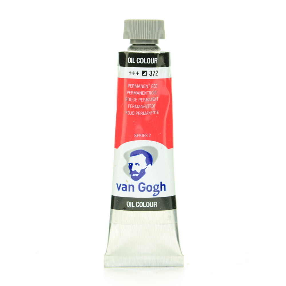 Van Gogh Oil Colors, 1.35 oz, Permanent Red, Pack Of 2