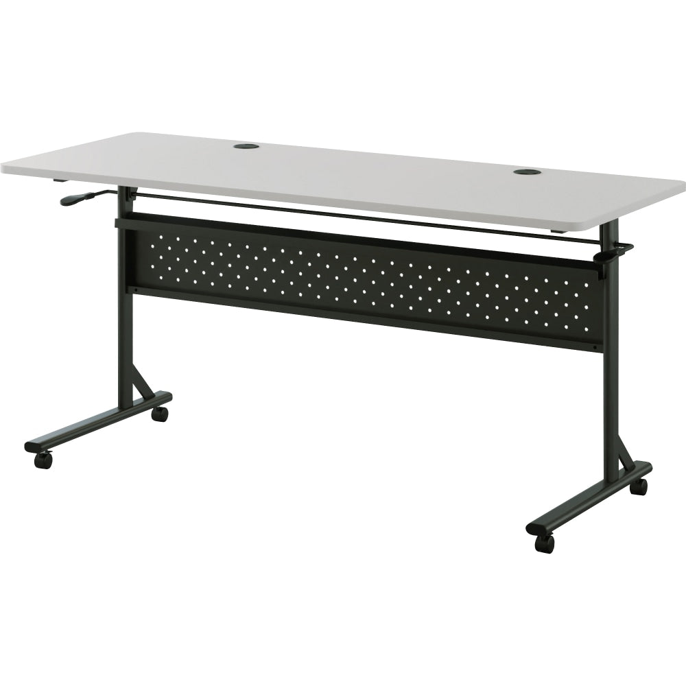 Lorell Shift 2.0 Flip & Nesting Mobile Table, 29-1/2inH x 60inW x 24inD, Gray/Black