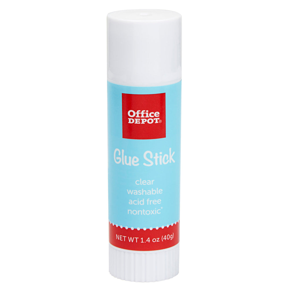 Office Depot Brand Glue Sticks, 1.4 Oz, Clear, Pack Of 3 Glue Sticks