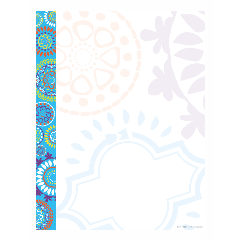 Barker Creek Paper Set, 8 1/2in x 11in, Peaceful Thoughts, Pack Of 200 Sheets