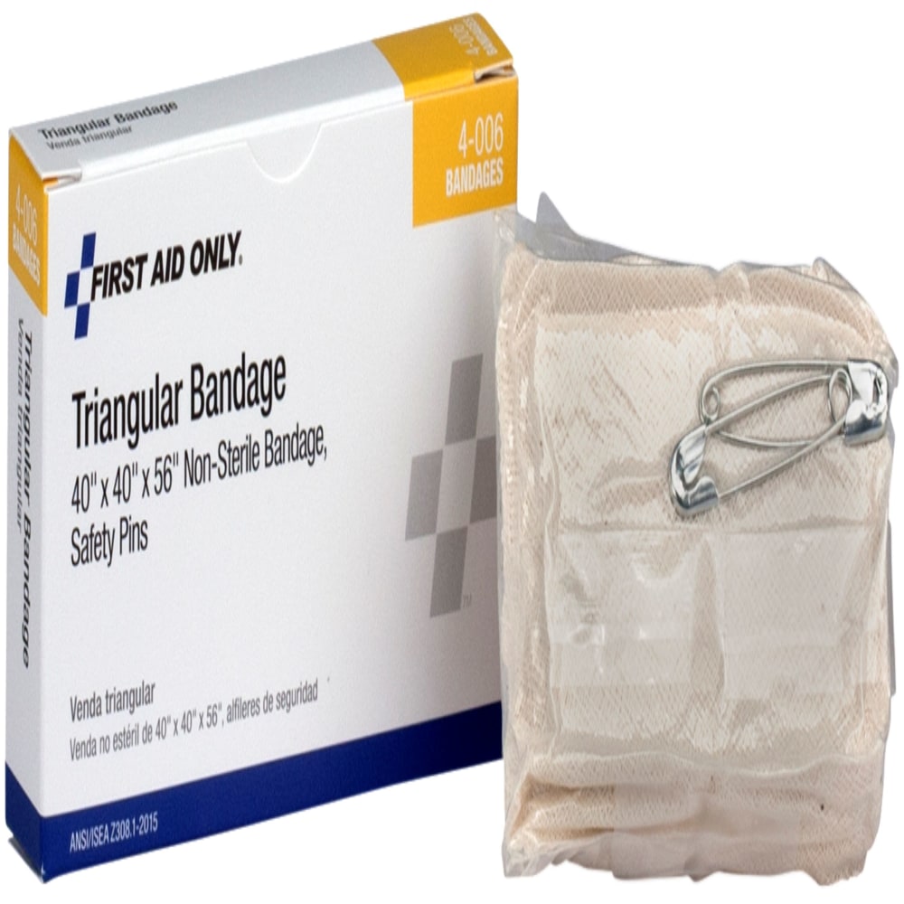 First Aid Only Triangular Sling Bandage, 40in x 40in x 56in, White