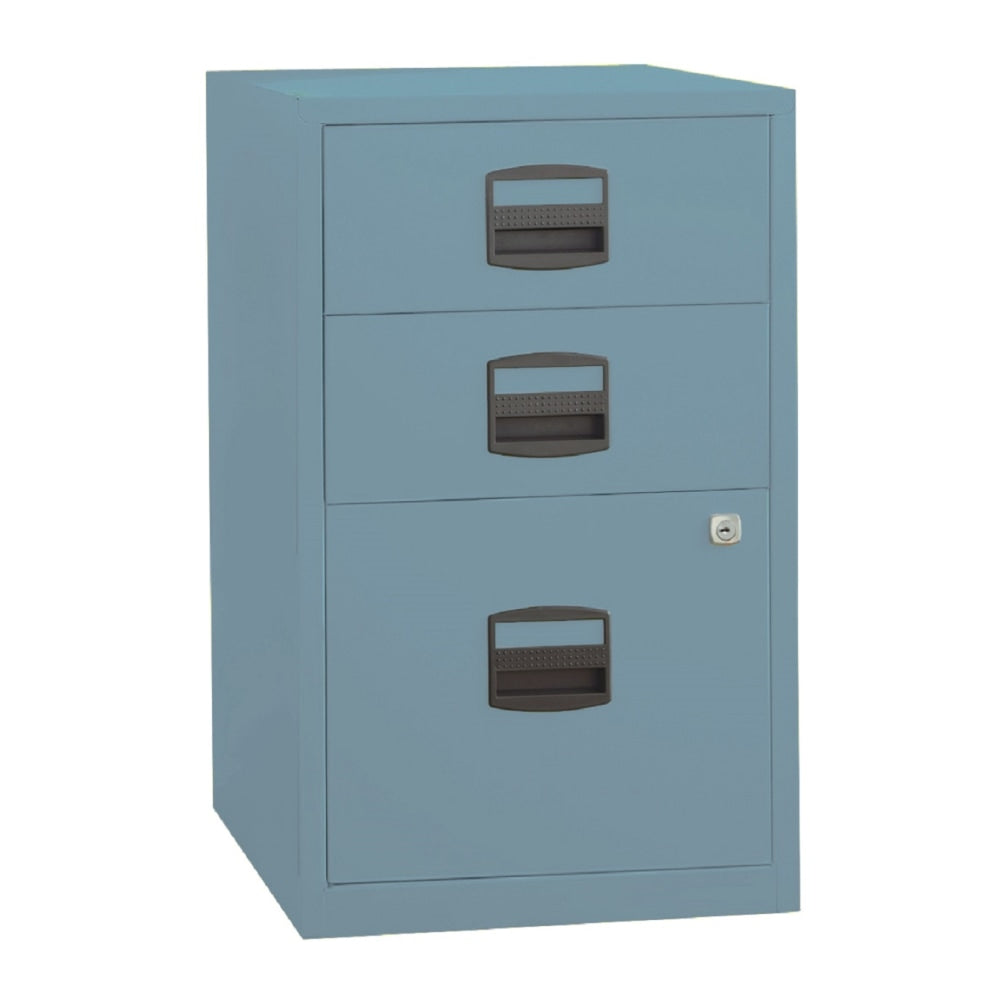 Bisley PFA 16inD Vertical 3-Drawer File Cabinet, Metal Blue