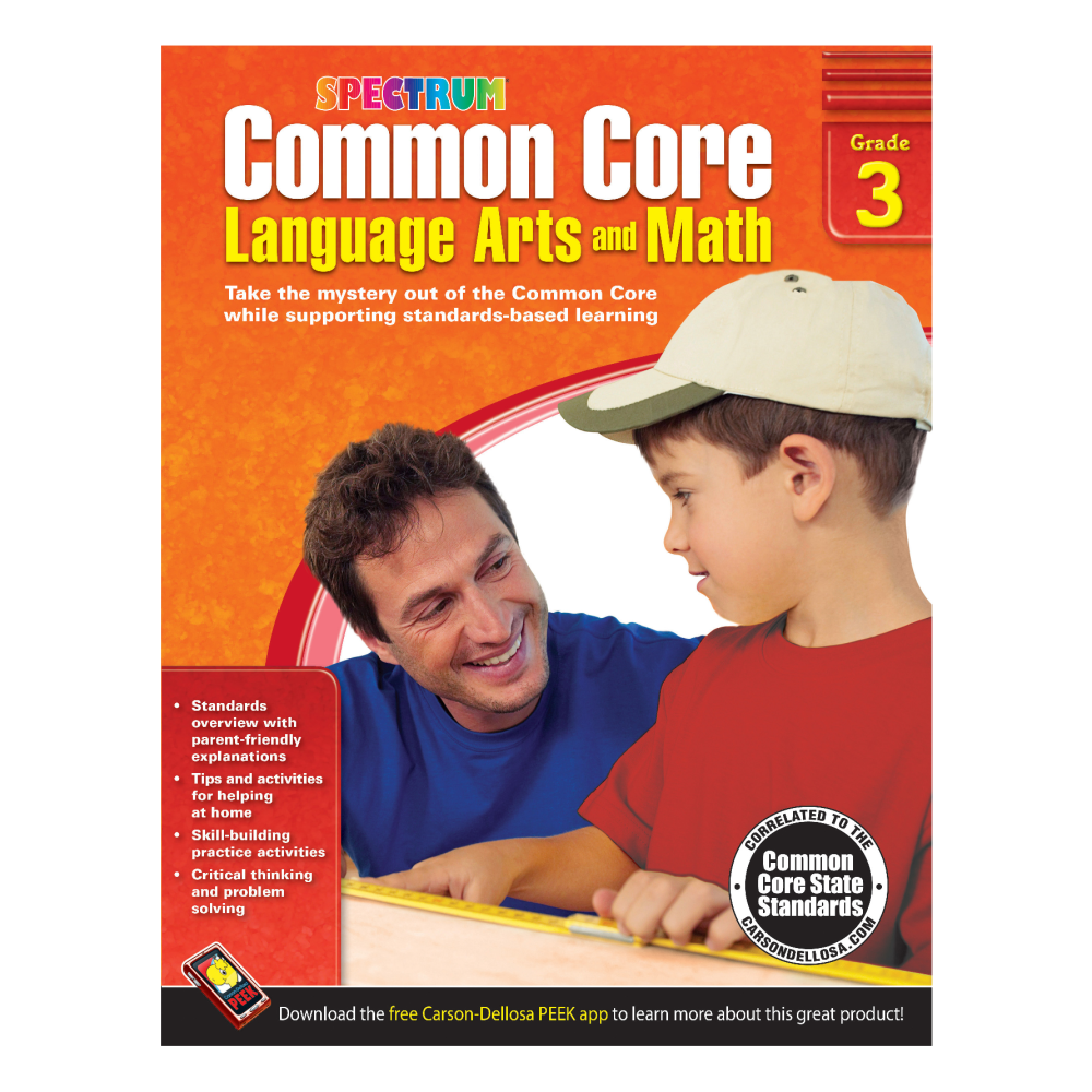 Spectrum Common Core Language Arts And Math, Grade 3