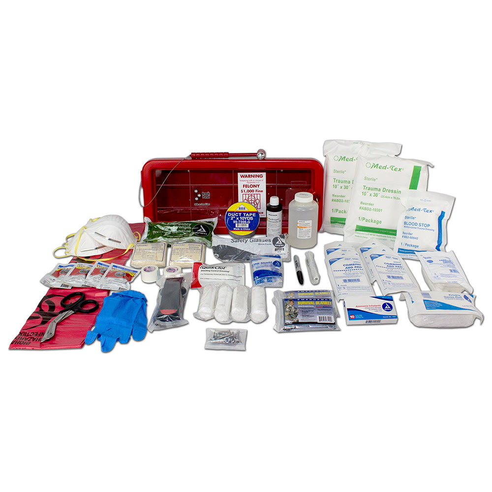 Ready America Bleed Control Trauma Management Station, Red