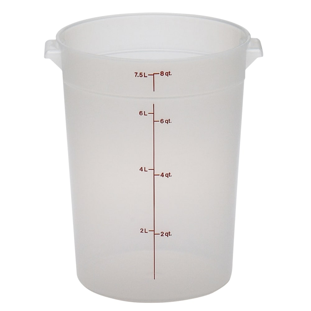 Cambro Translucent Round Food Containers, 8 Qt, Pack Of 12 Containers