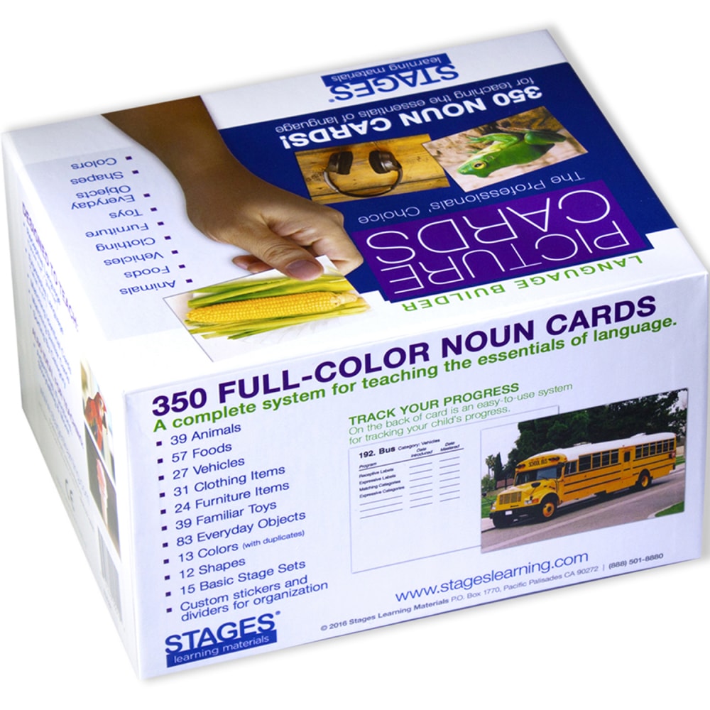 Stages Learning Materials Language Builder Picture Nouns Cards, Pre-K, Pack Of 350 Cards