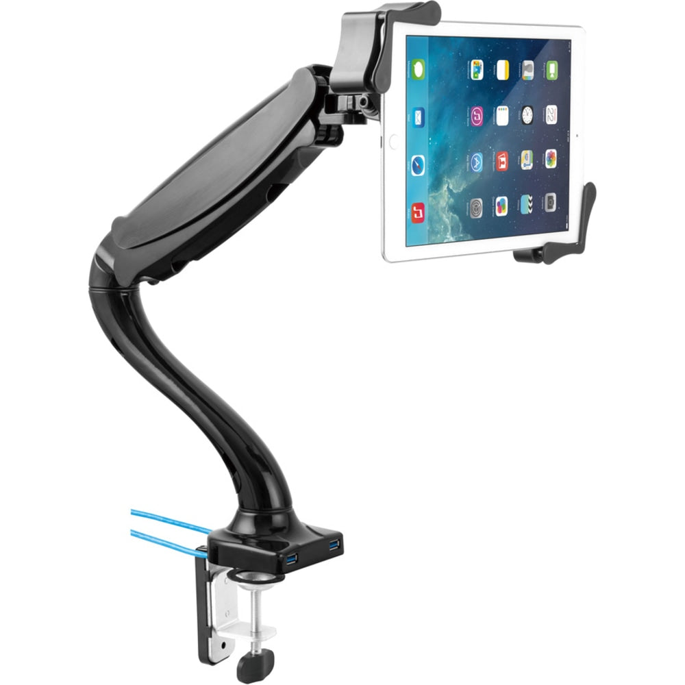 CTA Digital Mounting Arm for Tablet PC, iPad mini, iPad Air, iPad Pro - Black - 1 Display(s) Supported - 13in Screen Support