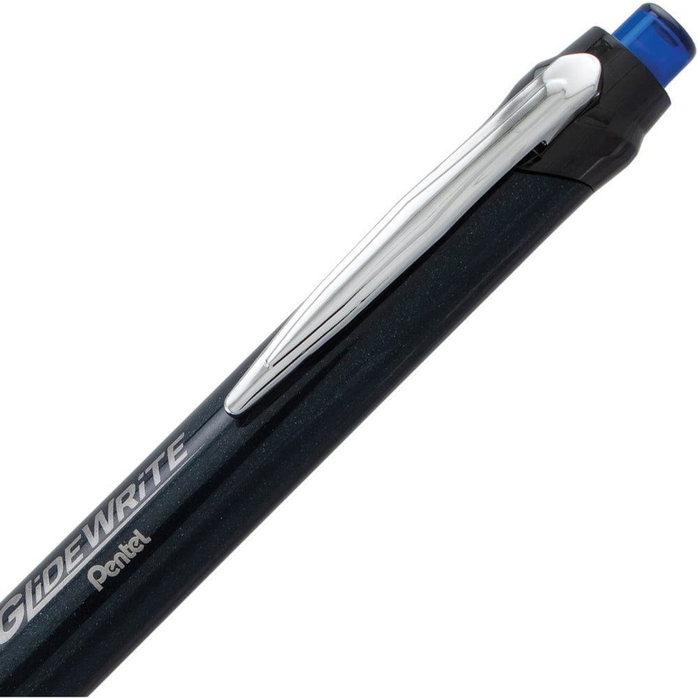 Pentel GlideWrite Signature Gel Ballpoint Pen - 1 mm Pen Point Size - Blue Gel-based Ink - 1 Dozen