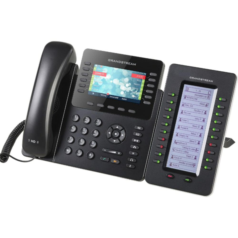 Grandstream GXP2170 IP Phone - Corded/Cordless - Corded - Bluetooth - Wall Mountable - Black - 12 x Total Line - VoIP - Caller ID - Speakerphone - 2 x Network (RJ-45) - USB - PoE Ports - Color