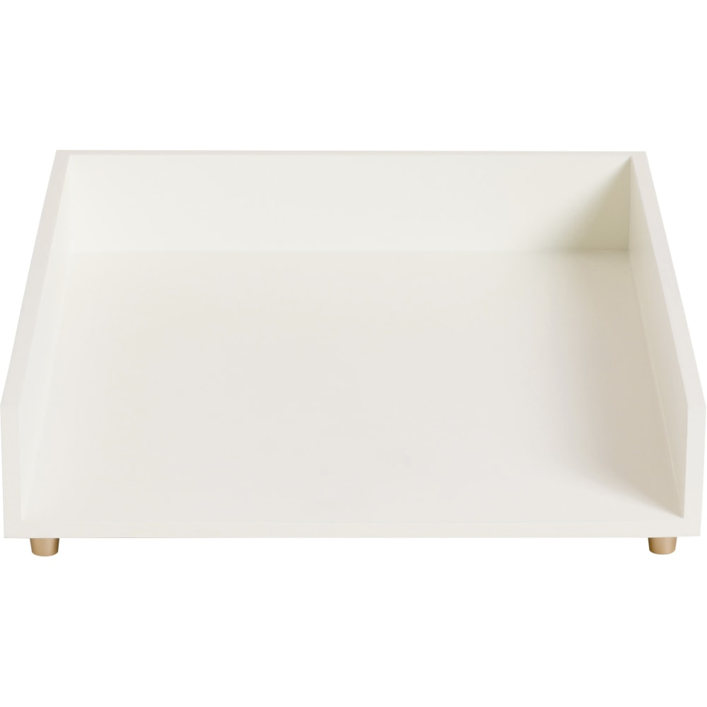 U Brands Juliet Collection Stackable Paper Tray, 2-1/2inH x 9-13/16inW x 12-1/4inD, White