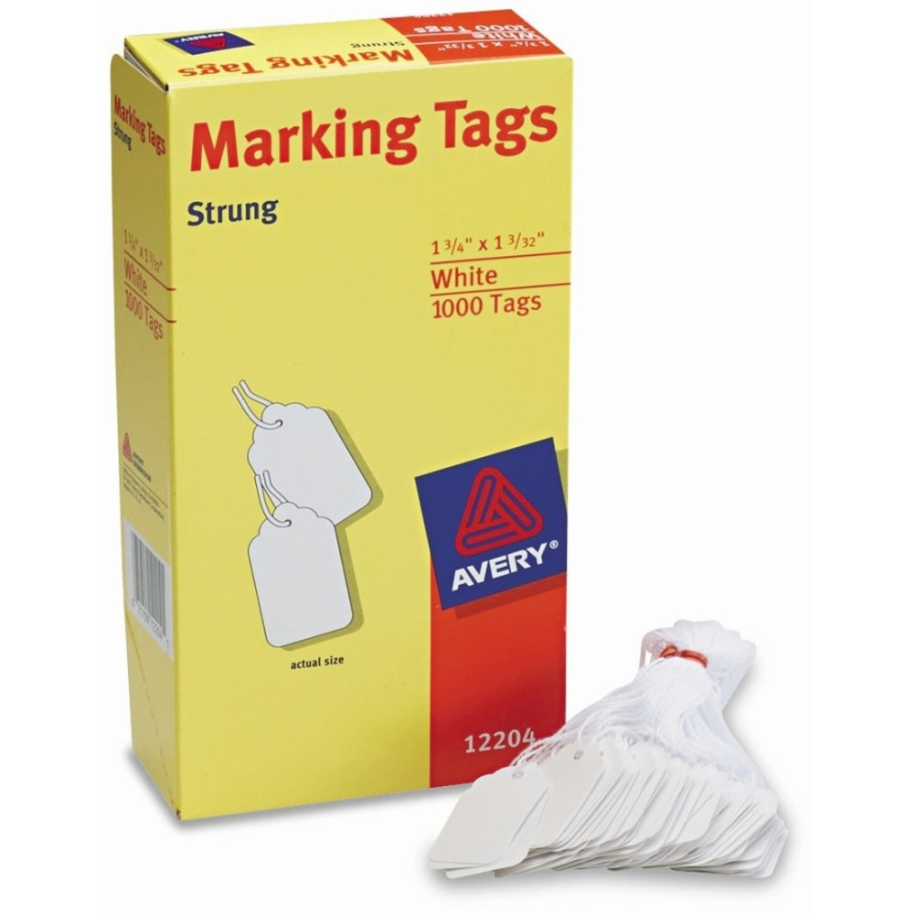 Avery Marking Tags, 1 3/4in x 1 1/16in, White, Pack Of 1,000