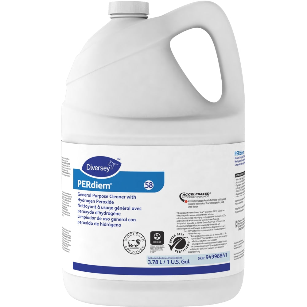 Diversey PERdiem General Purpose Cleaner With Hydrogen Peroxide, 1 Gallon, Case Of 4 Jugs