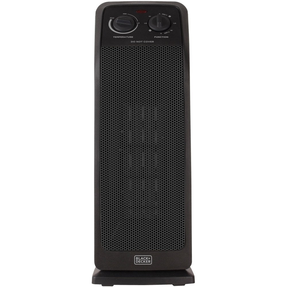 Black+Decker BHTC571 1,500-Watt Ceramic Tower Heater - Ceramic - Electric - Electric - 4 x Heat Settings - 1500 W - 120 V AC - Room - Tower