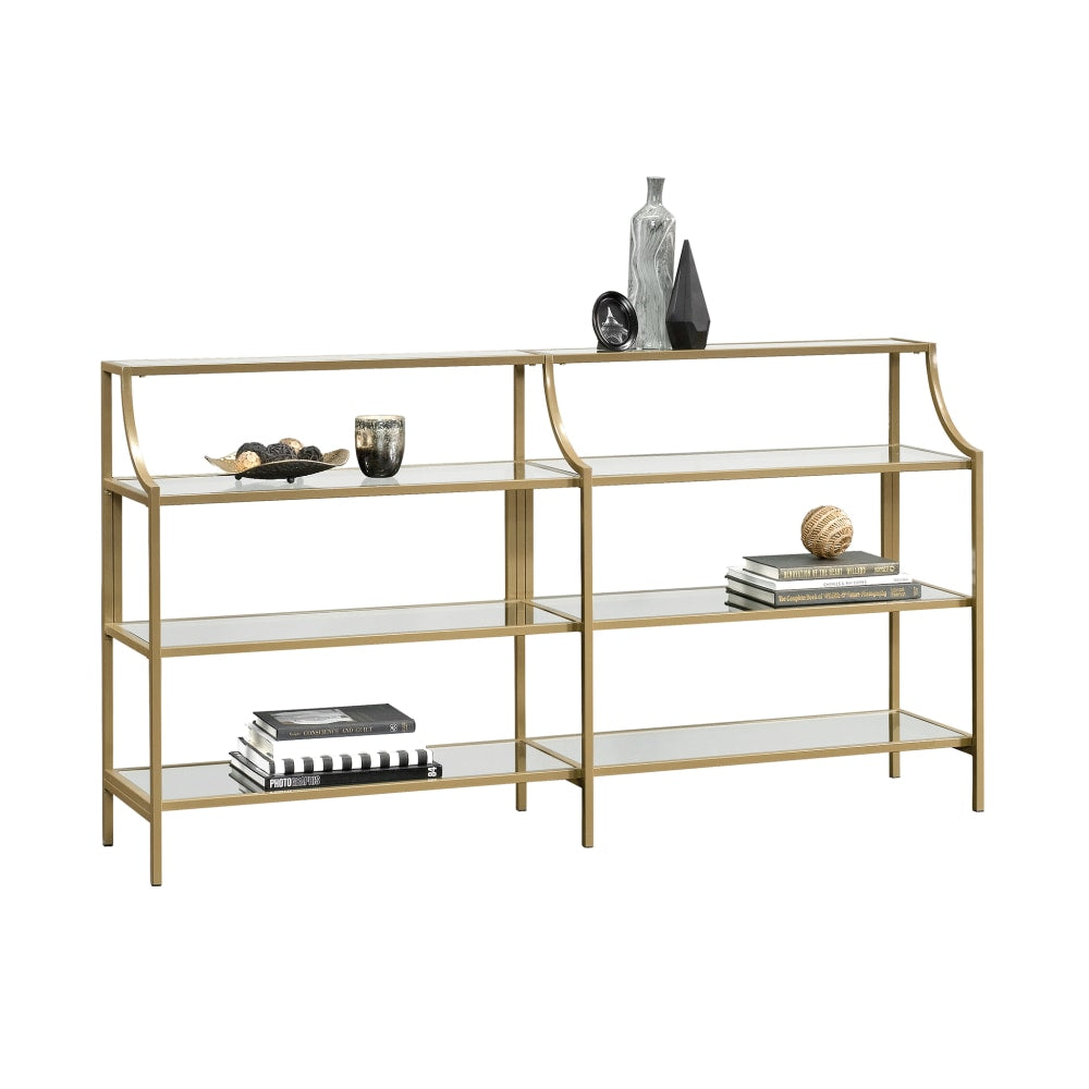 Sauder International Lux Console Table, Satin Gold