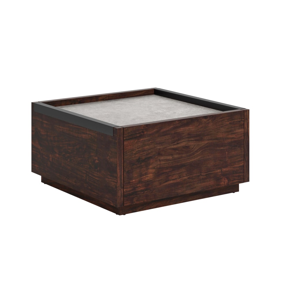 Sauder Manhattan Gate Square Coffee Table, 16inH x 31inW x 31inD, Rich Walnut