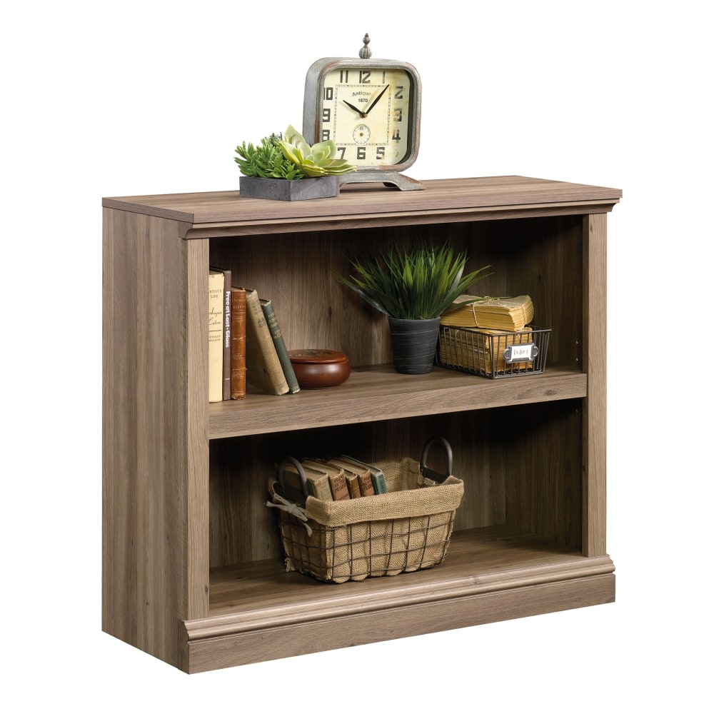 Sauder Select 30inH 2-Shelf Bookcase, Salt Oak