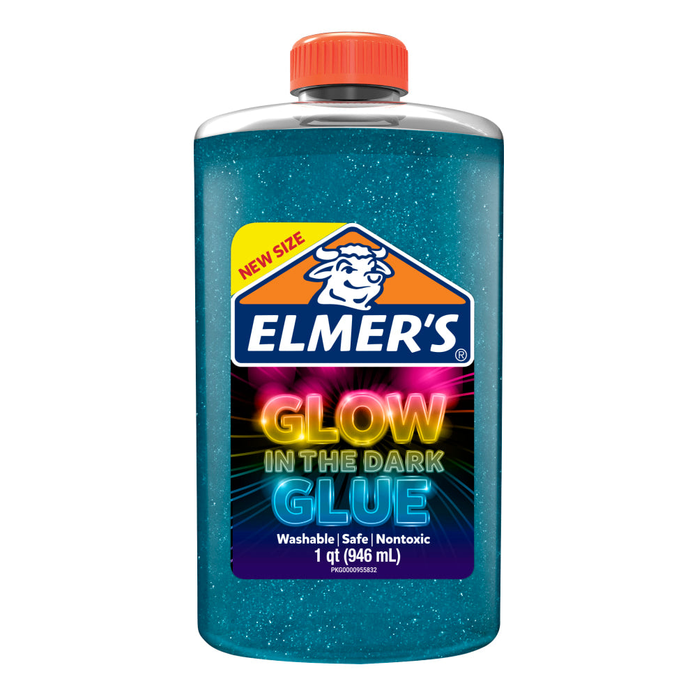 Elmers Glow-In-The-Dark Liquid Glue, 32 Oz, Blue