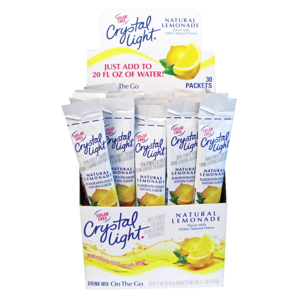 Crystal Light On The Go Mix Sticks, Lemon, Box Of 30 Packets