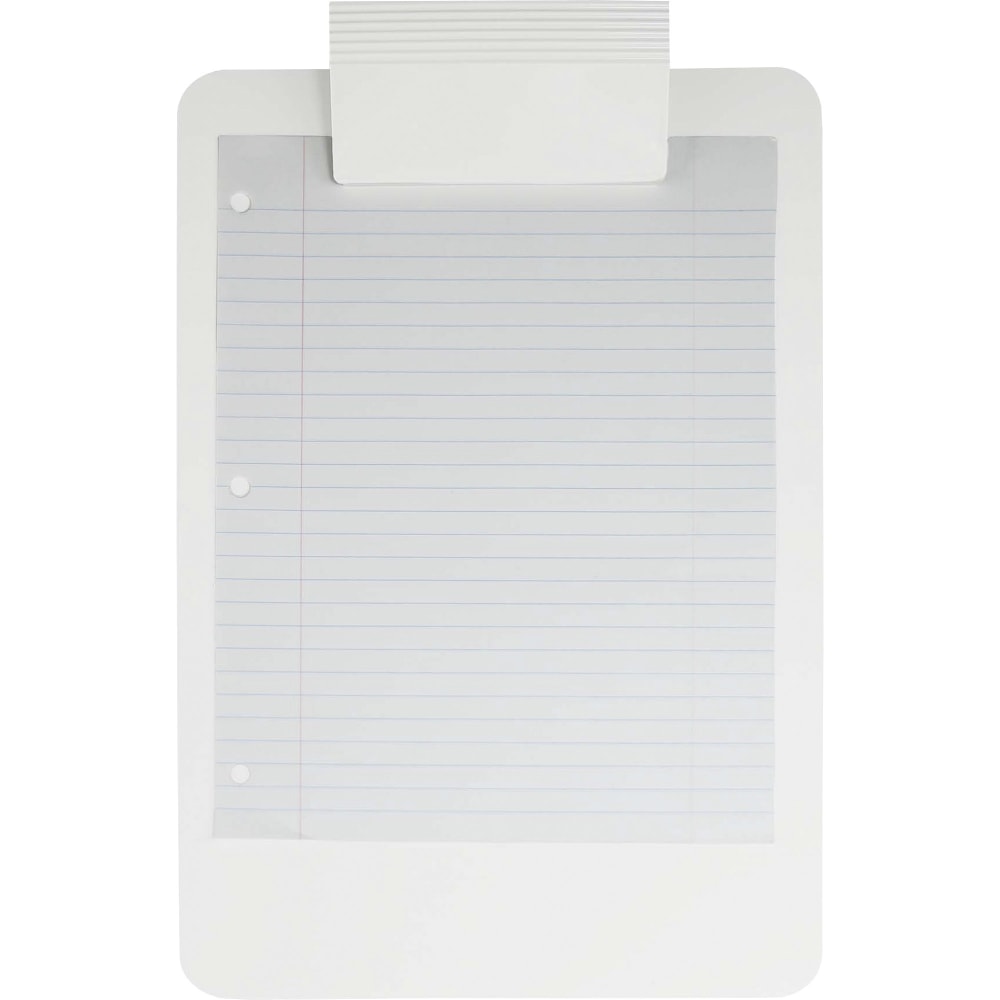 Saunders Antimicrobial Clipboard - 8 1/2in x 11in - White - 1 Each