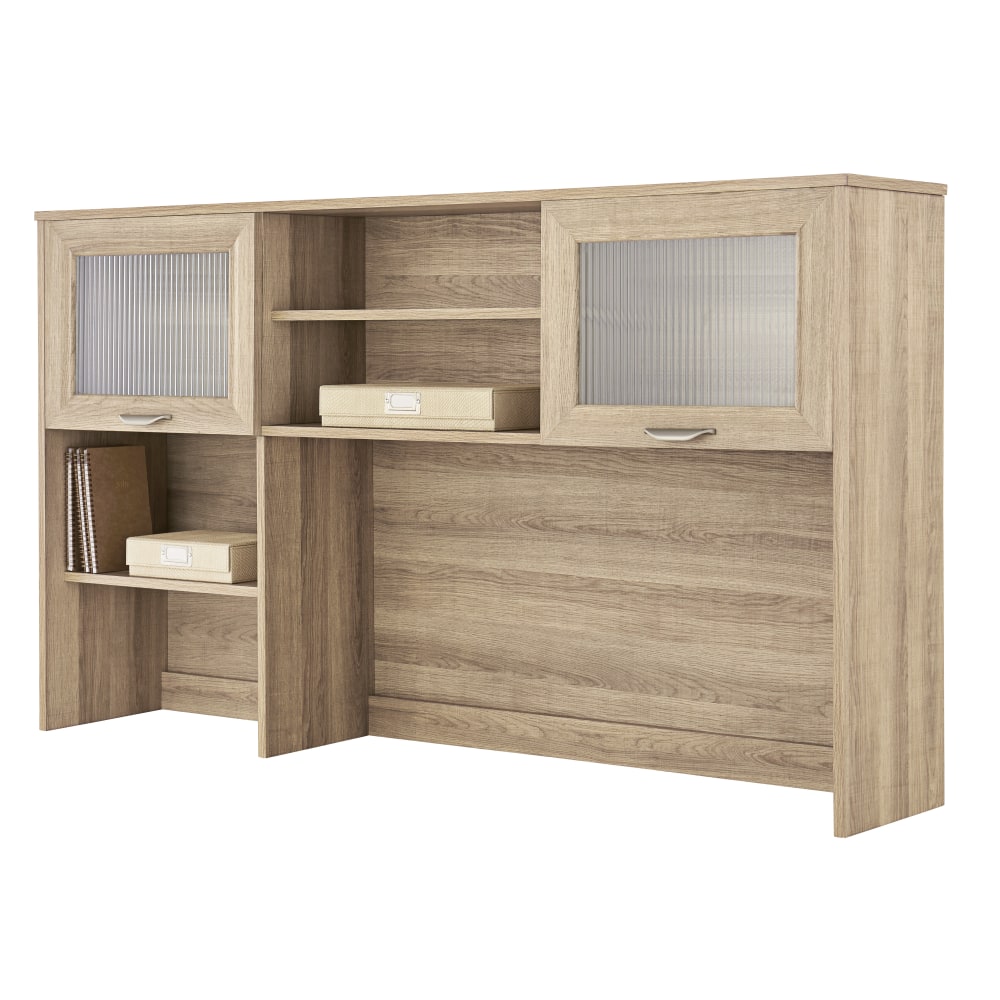 Realspace Magellan 58in Hutch for Corner/L-Desk, Blonde Ash