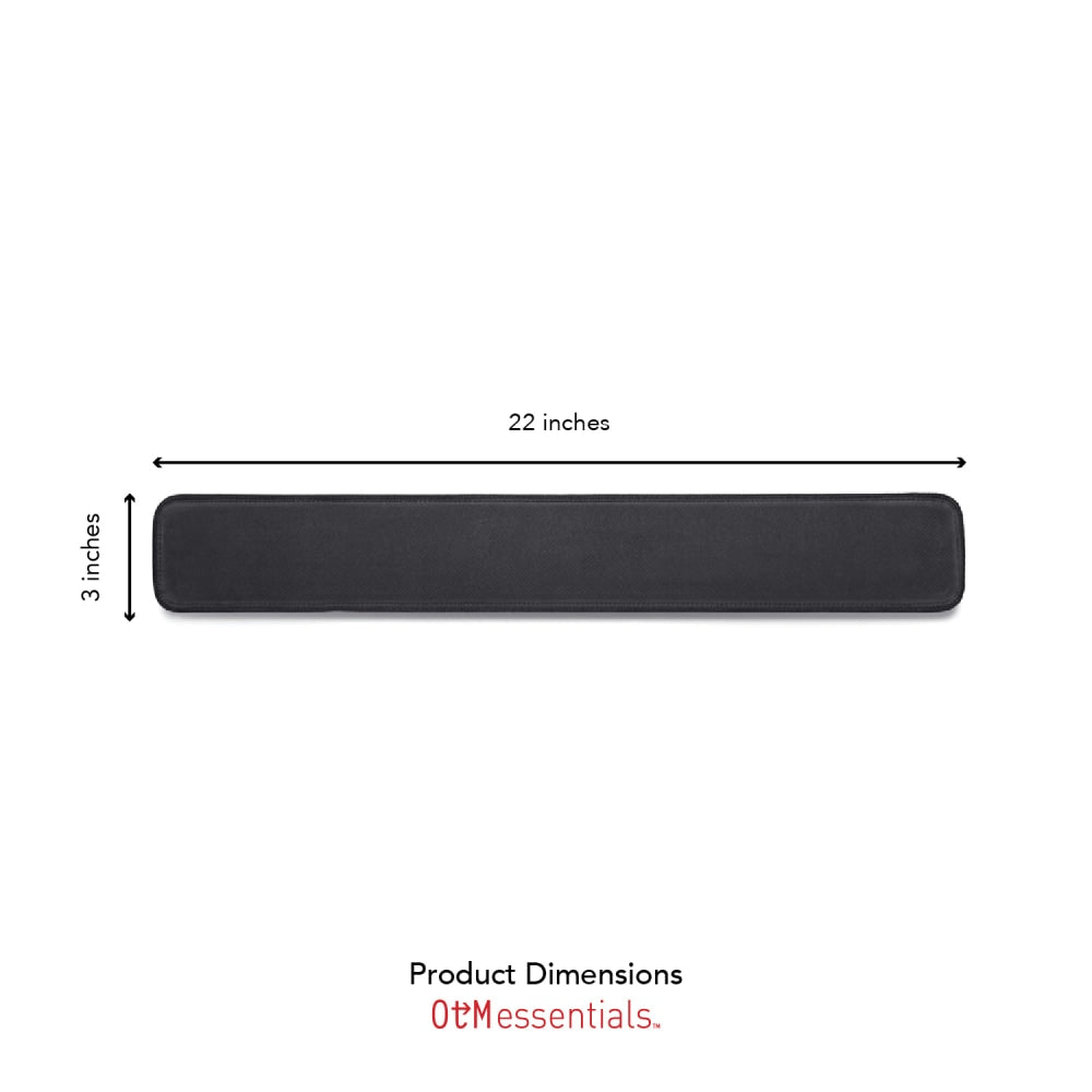 OTM Essentials Foam Wrist Rest, 22inL x 3inW x 1-1/2inH, Black