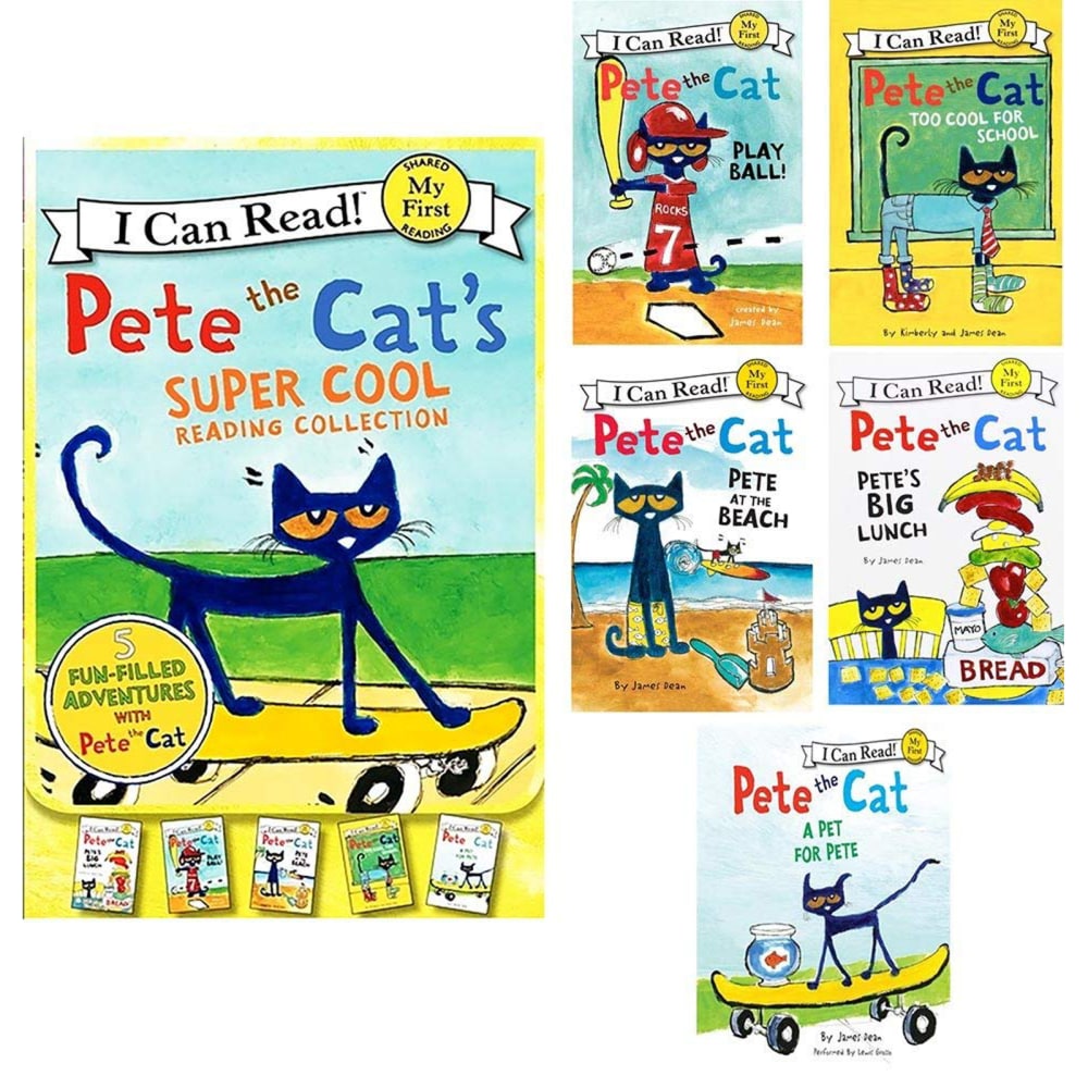 HarperCollins Pete The Cats Super Cool Reading Collection, Set Of 5 Books