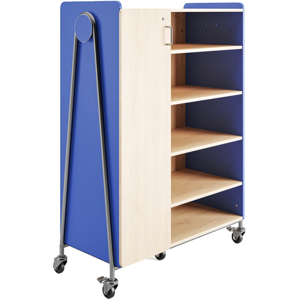 Safco Whiffle Triple-Column 13-Drawer Rolling Storage Cabinet, 60inH x 43-1/4inW x 19-3/4inD, Spectrum Blue