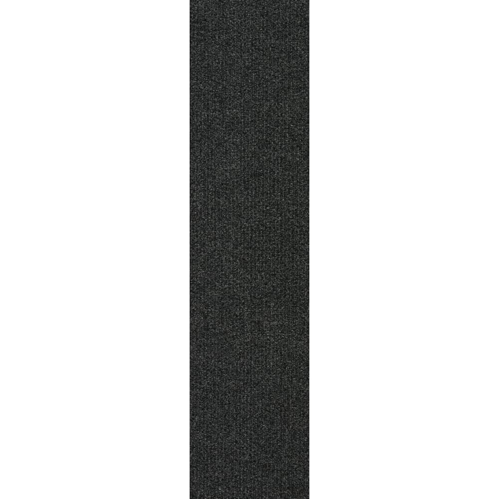 Foss Floors Edge Peel & Stick Carpet Planks, 9in x 36in, Black Ice, Set Of 16 Planks