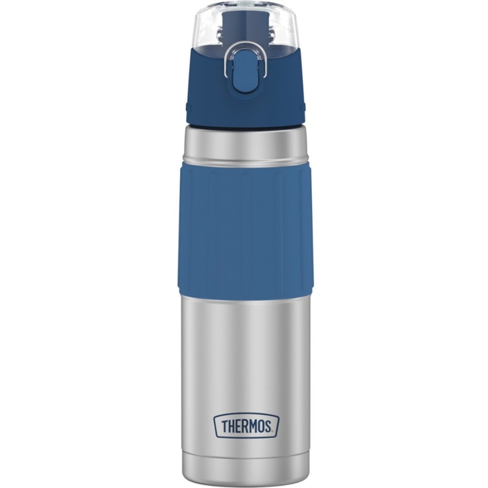 Thermos 18-Ounce Vacuum-Insulated Stainless Steel Hydration Bottle (Slate Blue) - 18 fl oz (532.3 mL) - Vacuum - Slate Blue, Blue