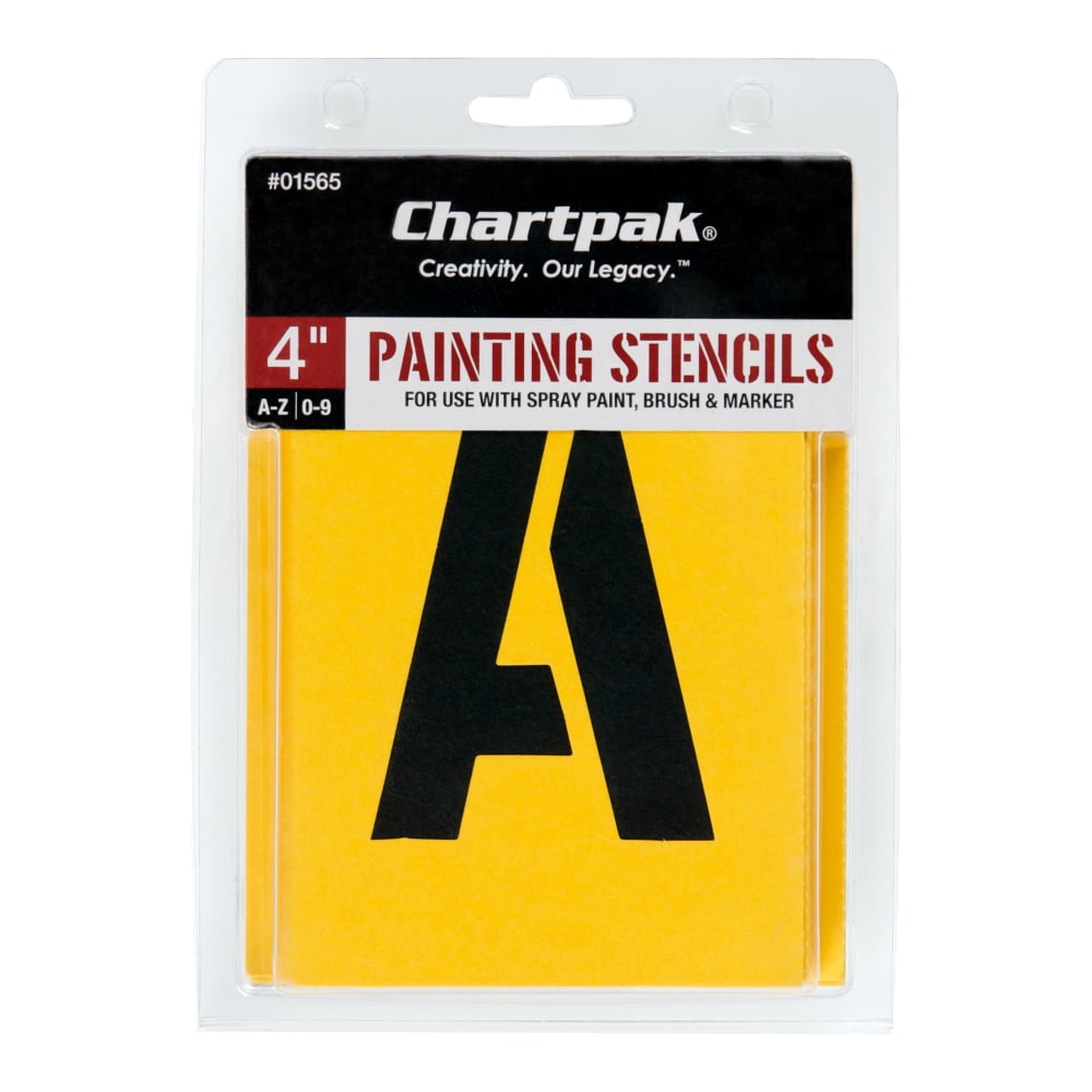 Chartpak Pickett Painting Stencils, Numbers/Letters, 4in