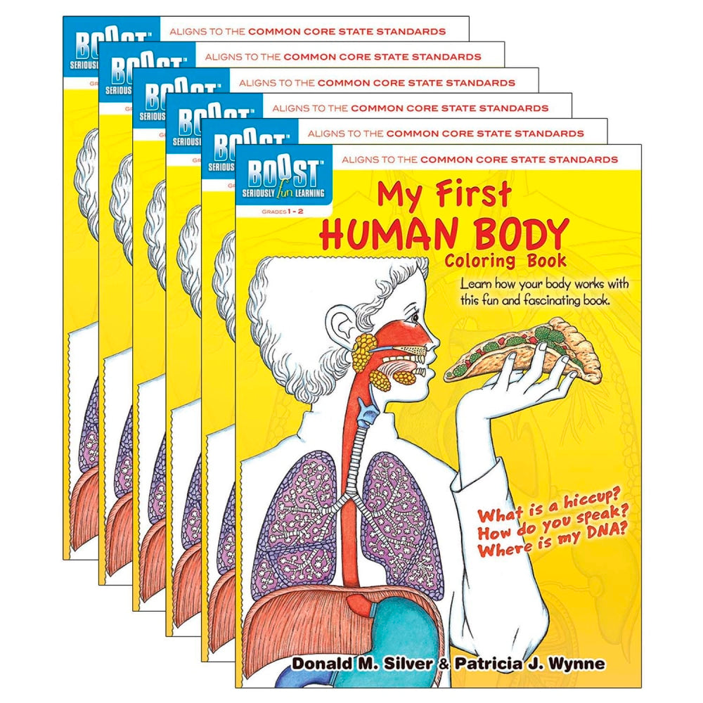 Dover Publications BOOST Coloring Books, My First Human Body, Pack Of 6 Books