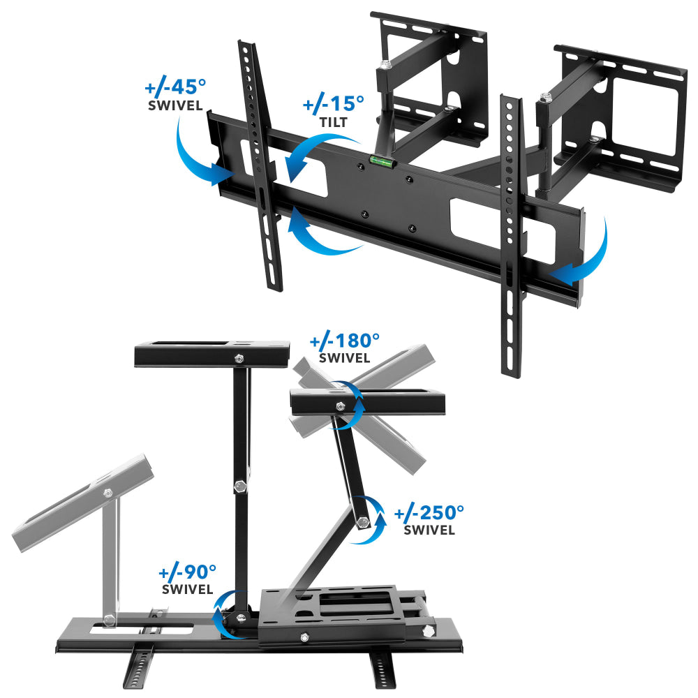 Mount-It! MI-485C Full-Motion Corner TV Mount, Black