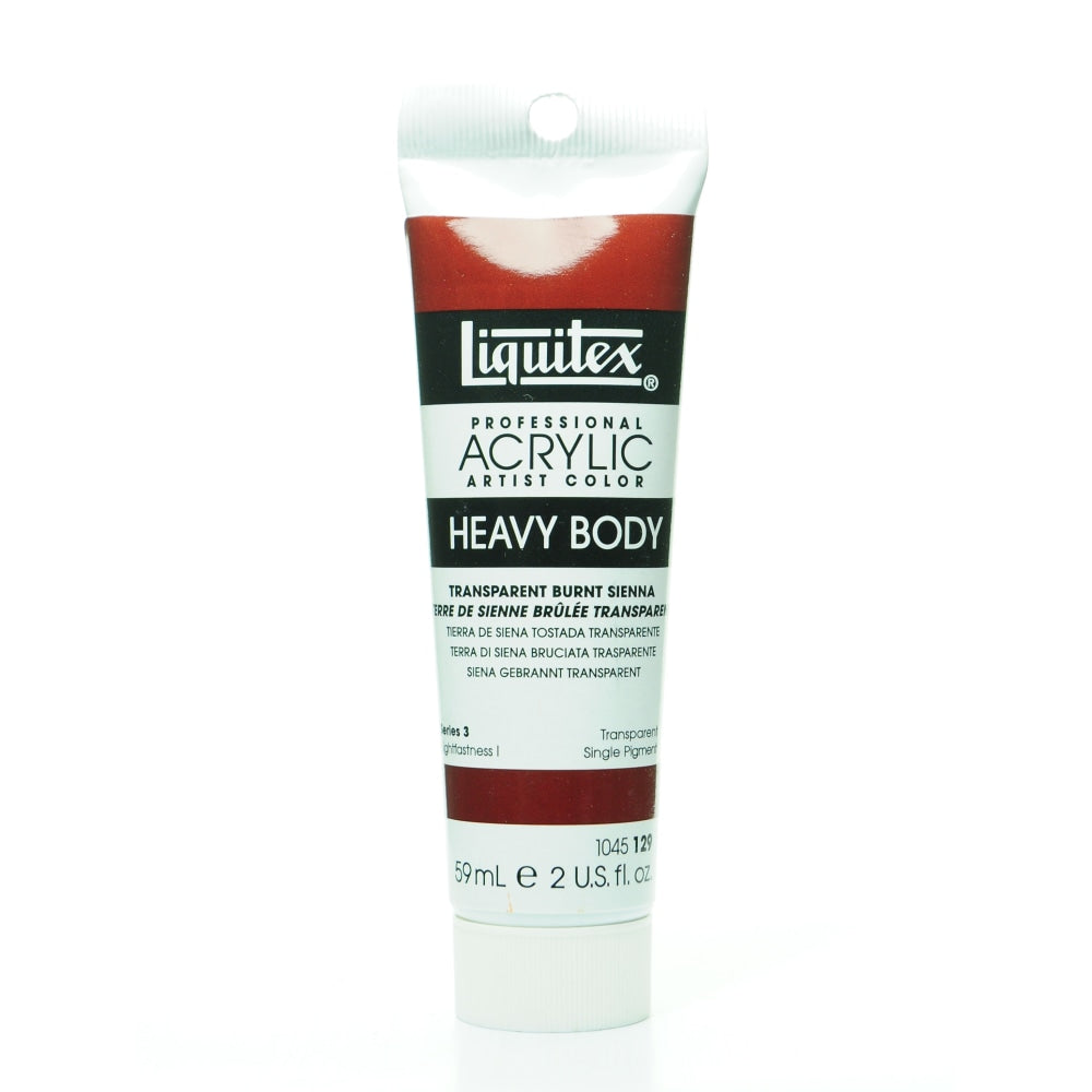 Liquitex Heavy Body Professional Artist Acrylic Colors, 2 Oz, Transparent Burnt Sienna, Pack Of 2