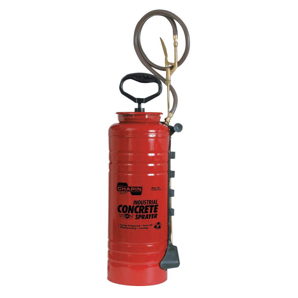 3.5 gal Industrial Concrete Open Head Sprayer, 24 in Wand, 48 in Hose