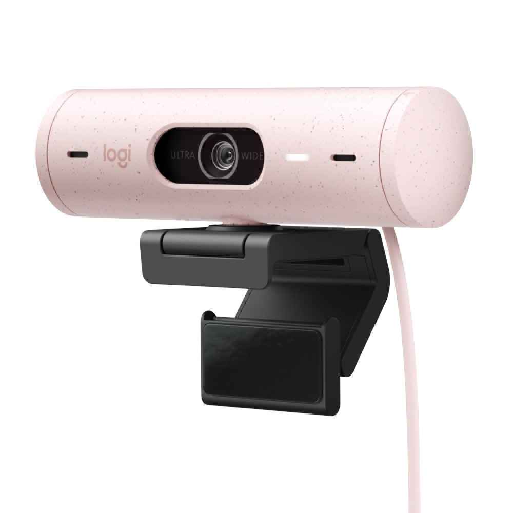 Logitech BRIO 500 Webcam - 4 Megapixel - 60 fps - Rose - USB Type C - 1920 x 1080 Video - Auto-focus - 90 deg. Angle - 4x Digital Zoom - Microphone - Notebook, Monitor, Display Screen