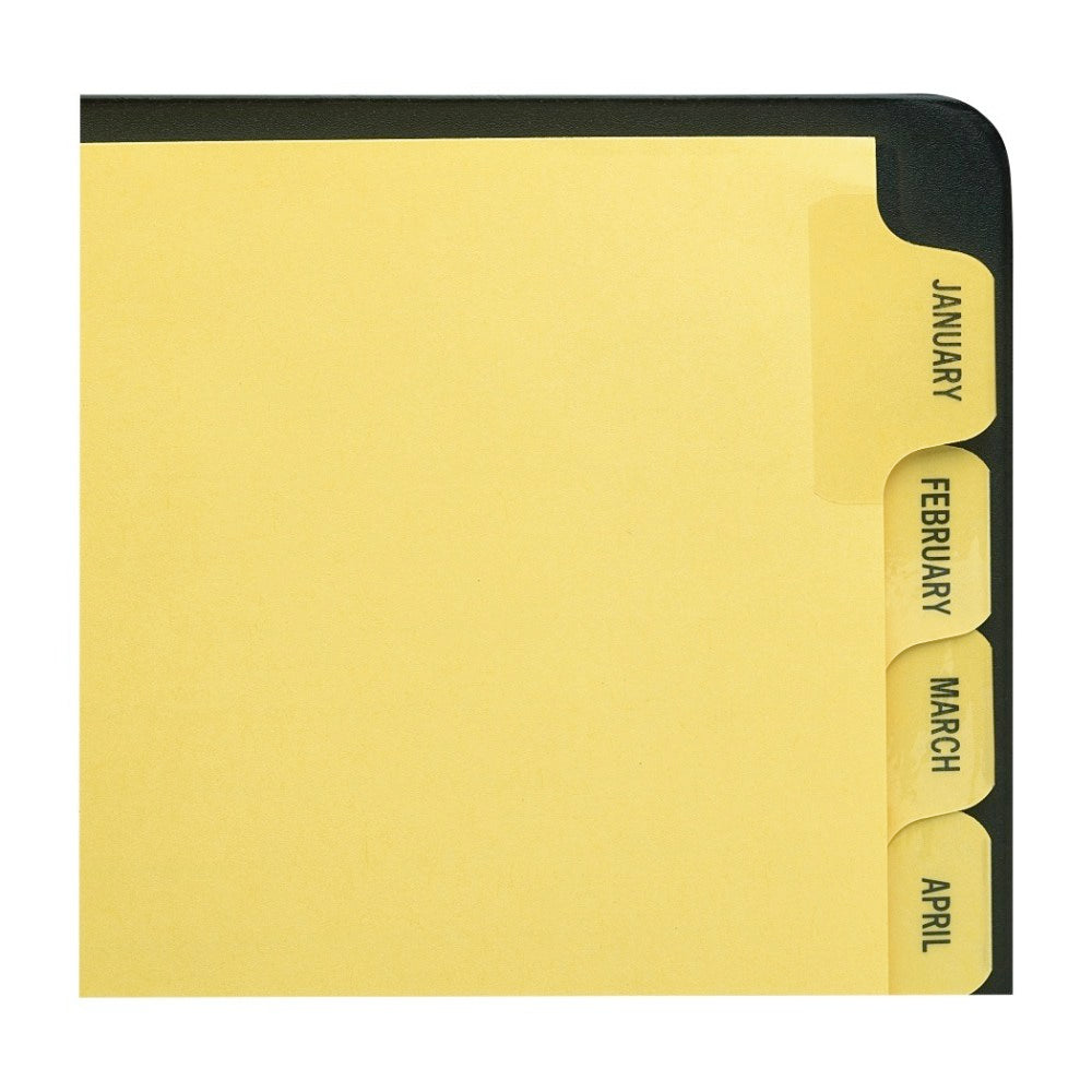 Avery Preprinted Laminated Tab Dividers, Gold Reinforced Binding Edge, Jan-Dec Tabs, 8 1/2in x 11in, 1 Set