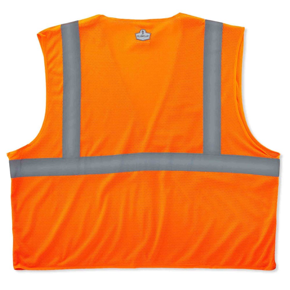 Ergodyne GloWear Safety Vest, Type R Class 2 Economy Mesh, XS, Orange, 8210HL