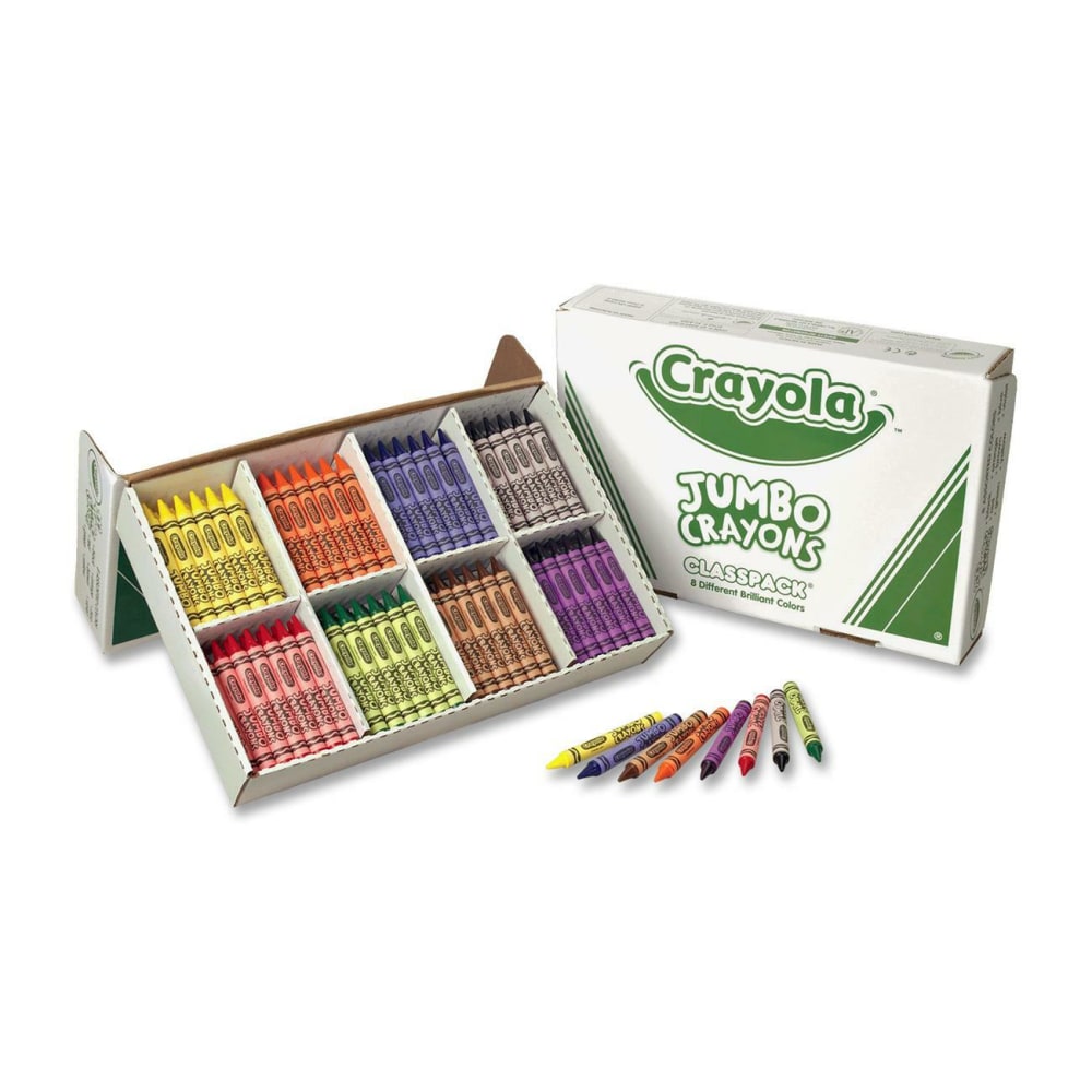 Crayola Jumbo Crayons Classpack, Assorted Colors, Box Of 200 Crayons