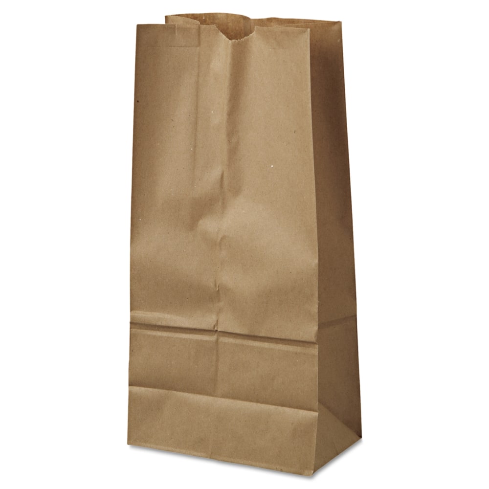 General Paper Grocery Bags, #16, 40 Lb, 16inH x 7 3/4inW x 4 13/16inD, Kraft, Pack Of 500 Bags