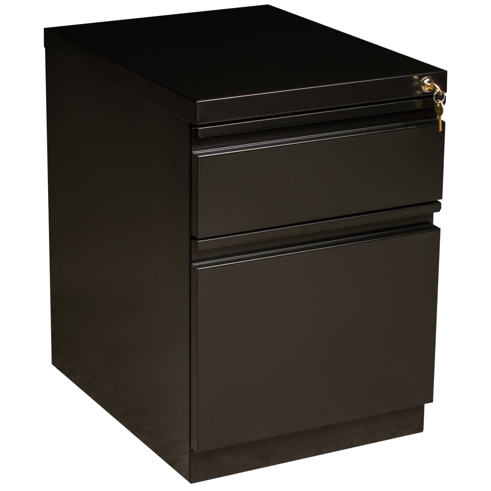 WorkPro 19-7/8inD Vertical 2-Drawer Mobile Pedestal File Cabinet, Black